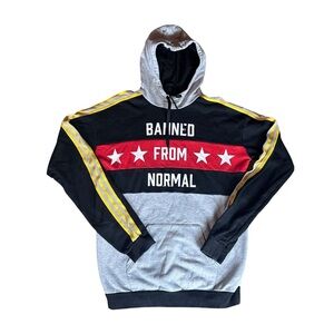 Adidas x Rita Ora Banned from Normal Hoodie Sz M Colorblock Graphic Sweatshirt